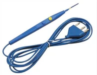 Creion electrochirurgical de unică folosință (Buton ciclic, albastru)